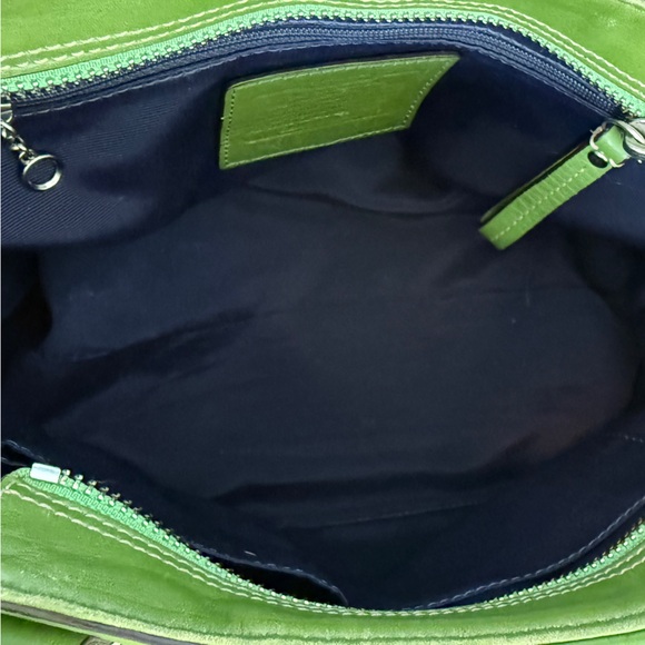 COACH HAMPTON PEBBLED LEATHER BRAIDED SATCHEL LIME GREEN #F13084 - Picture 12 of 12